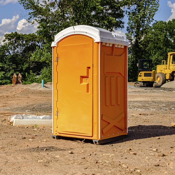 how often are the portable restrooms cleaned and serviced during a rental period in Ketchum